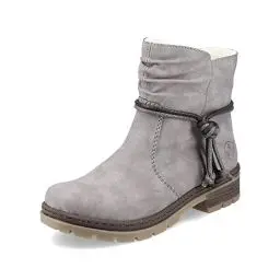 Produktbild: Rieker Damen Ankle Boots Y7463, Frauen Stiefeletten,uebergangsstiefel,flach,stiefel,bootee,booties,halbstiefel,kurzstiefel,grau (40),37 EU / 4 UK