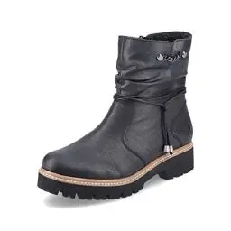 Produktbild: Rieker Damen Ankle Boots Z5770, Frauen Stiefeletten,halbstiefel,Kurzstiefel,uebergangsschuhe,uebergangsstiefel,flach,schwarz (00),39 EU / 6 UK