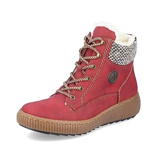 Produktbild: Rieker Damen Ankle Boots Z6620, Frauen Stiefeletten, lose Einlage,halbstiefel,Kurzstiefel,uebergangsschuhe,uebergangsstiefel,rot (33),37 EU / 4 UK