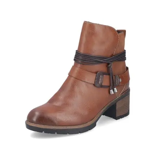 Produktbild: Rieker Damen Biker Boots 77580, Frauen Stiefeletten,uebergangsstiefel,hoch,Stiefel,Bootee,Booties,halbstiefel,Kurzstiefel,braun (24),41 EU / 7.5 UK