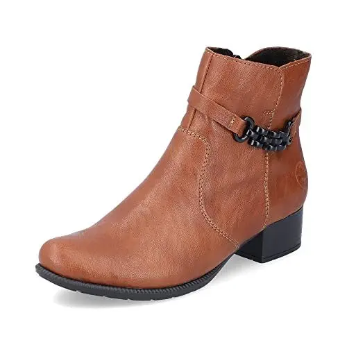 Produktbild: Rieker Damen Biker Boots 78676, Frauen Stiefeletten,uebergangsschuhe,uebergangsstiefel,flach,Stiefel,Bootee,Booties,braun (22),38 EU / 5 UK