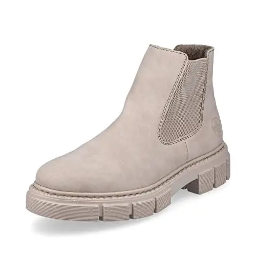 Produktbild: Rieker Damen Chelsea Boots M3854, Frauen Stiefeletten,Schlupfstiefel,flach,Stiefel,Bootee,Booties,halbstiefel,Kurzstiefel,beige (62),39 EU / 6 UK