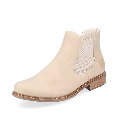 Produktbild: Rieker Damen Chelsea Boots Z4994, Frauen Stiefeletten,Schlupfstiefel,flach,Stiefel,Bootee,Booties,halbstiefel,Kurzstiefel,beige (60),40 EU / 6.5 UK