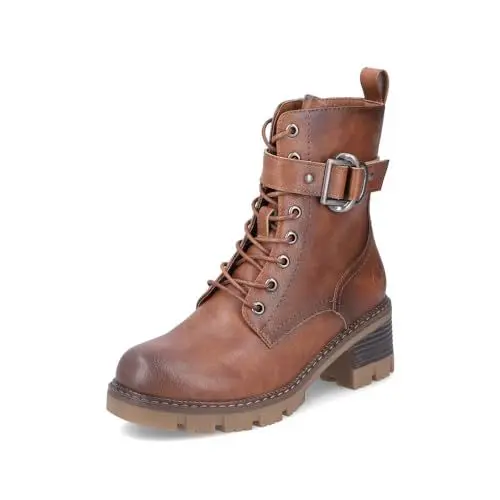Produktbild: Rieker Damen Combat Boots 92040, Frauen Stiefeletten,schnürstiefel,Stiefel,Bootee,Booties,halbstiefel,Kurzstiefel,braun (24),39 EU / 6 UK