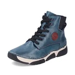 Produktbild: Rieker Damen High-Top Sneaker 45943, Frauen Halbschuhe,high top Sneaker,Sneaker-Stiefeletten,mid Cut,straßenschuhe,blau (12),38 EU / 5 UK