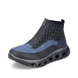 Produktbild: Rieker Damen High-Top Sneaker M6052, Frauen Halbschuhe,straßenschuhe,Strassenschuhe,Sportschuhe,Freizeitschuhe,schwarz Kombi (00),39 EU / 6 UK
