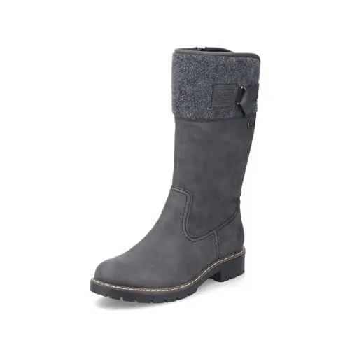 Produktbild: Rieker Damen Klassische Stiefel Y9190, Frauen Stiefel, wasserabweisend, riekerTEX,reißverschluss,Winterstiefel,Winterschuhe,grau (45),37 EU / 4 UK
