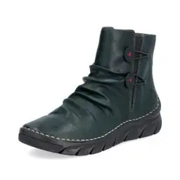 Produktbild: Rieker Damen Klassische Stiefeletten 55052, Frauen Stiefeletten,reißverschluss,gerafft,Boots,Stiefel,Bootee,Booties,grün (54),36 EU / 3.5 UK
