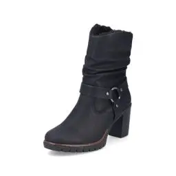 Produktbild: Rieker Damen Klassische Stiefeletten Y2582, Frauen Stiefeletten,Winterschuhe,gefüttert,Boots,Stiefel,Bootee,Booties,schwarz (00),39 EU / 6 UK