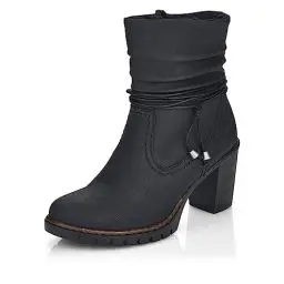 Produktbild: Rieker Damen Klassische Stiefeletten Y2591, Frauen Stiefeletten,Kurzstiefel,uebergangsschuhe,uebergangsstiefel,Boots,schwarz (01),41 EU / 7.5 UK