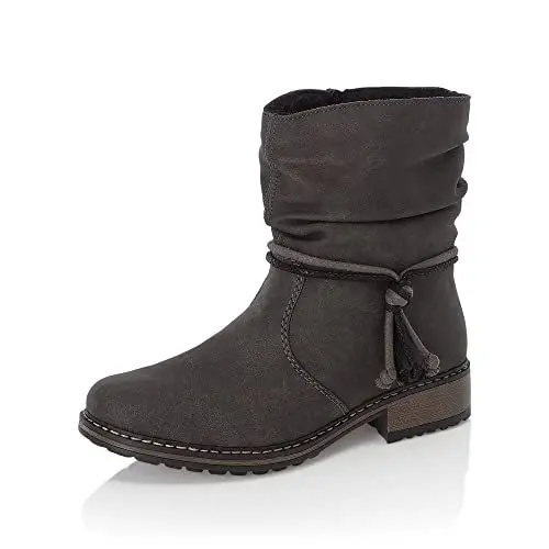 Produktbild: Rieker Damen Klassische Stiefeletten Z6893, Frauen Stiefeletten,uebergangsschuhe,uebergangsstiefel,übergangsschuhe,Boots,grau (45),40 EU / 6.5 UK