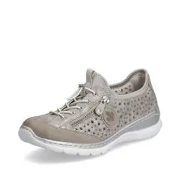 Produktbild: Rieker Damen Low-Top Sneaker L32P6, Frauen Halbschuhe,Freizeitschuhe,Turnschuhe,Laufschuhe,straßenschuhe,Strassenschuhe,metallic (90),39 EU / 6 UK