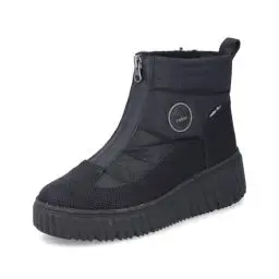 Produktbild: Rieker Damen Plateaustiefeletten N2550, Frauen Stiefeletten, lose Einlage, wasserabweisend, riekerTEX,uebergangsstiefel,schwarz (00),42 EU / 8 UK