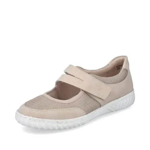 Produktbild: Rieker Damen Riemchenballerinas N0951, Frauen Flats,Sommerschuhe,Ballerina-Schuhe,Ballett-Schuhe,Ballet-Flats,flach,beige (62),37 EU / 4 UK