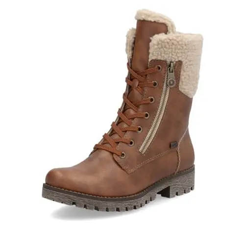 Produktbild: Rieker Damen Schnürstiefeletten 78522, Frauen Stiefeletten,uebergangsschuhe,uebergangsstiefel,schnürboots,Winterschuhe,braun (24),38 EU / 5 UK