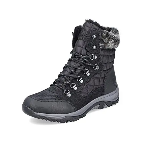 Produktbild: Rieker Damen Schnürstiefeletten M9644, Frauen Stiefeletten, lose Einlage, wasserabweisend, riekerTEX,Bootee,Booties,schwarz (00),39 EU / 6 UK