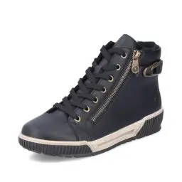 Produktbild: Rieker Damen Schnürstiefeletten N0708, Frauen Stiefeletten, lose Einlage,Winterstiefeletten,gefüttert,Boots,Stiefel,schwarz (00),40 EU / 6.5 UK