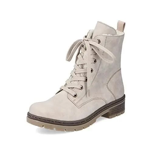 Produktbild: Rieker Damen Schnürstiefeletten Y7446, Frauen Stiefeletten,schnürboots,Boots,Stiefel,Bootee,Booties,halbstiefel,beige (60),40 EU / 6.5 UK