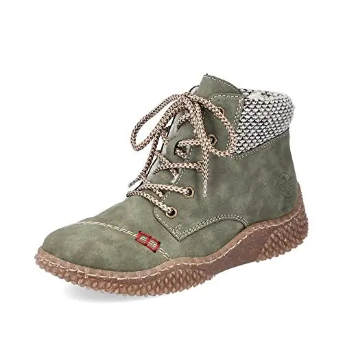 Produktbild: Rieker Damen Schnürstiefeletten Y8441, Frauen Stiefeletten,Kurzstiefel,uebergangsschuhe,uebergangsstiefel,Chukka Boots,Boots,grün (54),39 EU / 6 UK