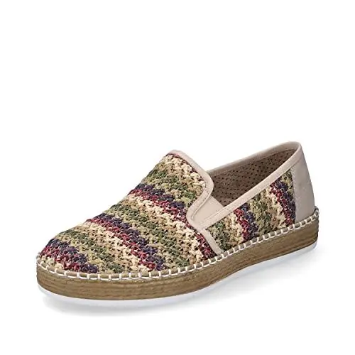 Produktbild: Rieker Damen Slipper L7873, Frauen Slip On,offener,einschlupf,Women's,Woman,Ladies,Slipper,Mokassins,Slides,Loafer,Multi (91),40 EU / 6.5 UK