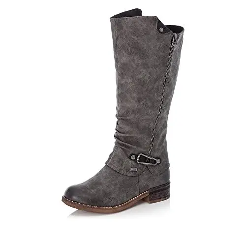 Produktbild: Rieker Damen Winterstiefel 94652, Frauen Stiefel,uebergangsstiefel,uebergangsschuhe,Winterboots,langschaftstiefel,warm,Boots,grau (45),41 EU / 7.5 UK