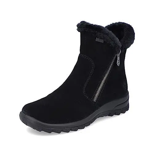 Produktbild: Rieker Damen Winterstiefel L7162, Frauen Stiefel, wasserabweisend, riekerTEX,uebergangsstiefel,uebergangsschuhe,fellboots,schwarz (00),40 EU / 6.5 UK