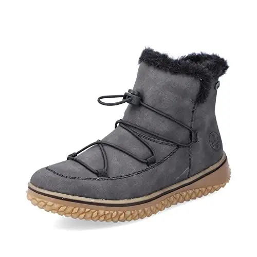 Produktbild: Rieker Damen Winterstiefel Z4278, Frauen Stiefel,Winterschuhe,uebergangsstiefel,Winterboots,fellboots,Fellstiefel,grau (45),38 EU / 5 UK