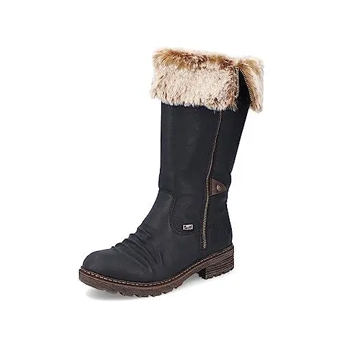 Produktbild: Rieker Damen Winterstiefel Z4751, Frauen Stiefel, wasserabweisend, riekerTEX,wasserdicht,Winterschuhe,uebergangsstiefel,schwarz (00),40 EU / 6.5 UK