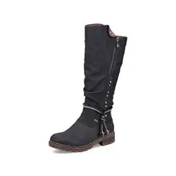 Produktbild: Rieker Damen Winterstiefel Z4759, Frauen Stiefel, wasserabweisend, riekerTEX,wasserdicht,tex,Boots,Winterschuhe,schwarz (01),37 EU / 4 UK