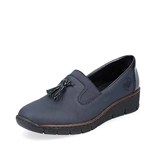 Produktbild: Rieker Gleam Womens Tassel Loafers 38 Navy/Pat