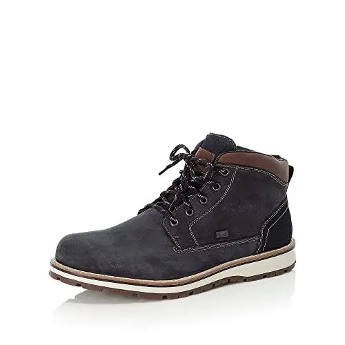Produktbild: Rieker Herren Schnürstiefeletten F8410, Männer Stiefeletten, wasserabweisend, riekerTEX,halbstiefel,Kurzstiefel,blau (16),42 EU / 8 UK