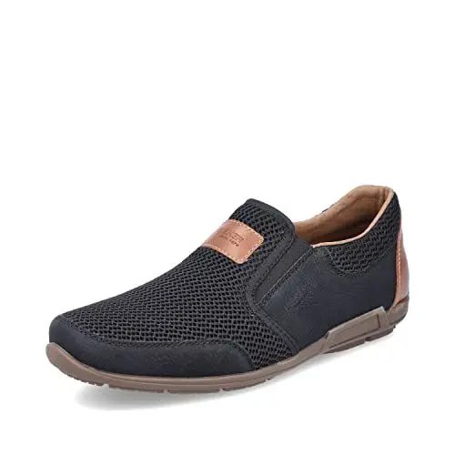 Produktbild: Rieker Herren Slipper 09069, Männer Slip On,Schuhe,Businessschuhe,Anzugschuhe,elegant,Office,büro,Freizeit,Slipper,Mokassins,schwarz (00),42 EU / 8 UK