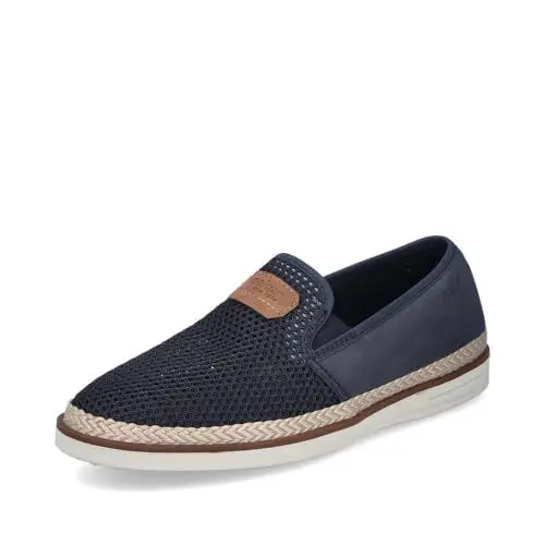 Produktbild: Rieker Herren Slipper B2366, Männer Slip On,freitzeitschuhe,offener einschlupf,Schlupfschuhe,schluepfschuhe,Slip-ons,Slides,blau (14),45 EU / 10.5 UK