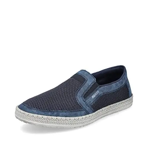 Produktbild: Rieker Herren Slipper B5264, Männer Slip On,College,Schuhe,Businessschuhe,Slip-ons,Slipper,Mokassins,blau (14),45 EU / 10.5 UK