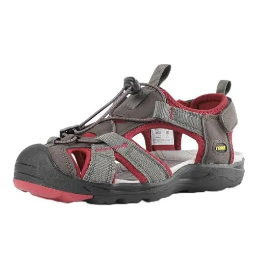 Produktbild: riemot Trekkingsandalen Damen Geschlossene Sandalen Sommer Wandersandalen Outdoor Sommerschuhe Sport- & Outdoorsandalen für Damen Weinrot Gr.41 EU