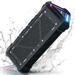 Produktbild: RIENOK S11 Bluetooth Lautsprecher 30W Musikbox mit EQ Modus USB-Audio IPX7 Bluetooth Box 24h Akku Tragbarer Lautsprecher mit Licht Bass für Phone Party Outdoor Strand Park Fahhrad
