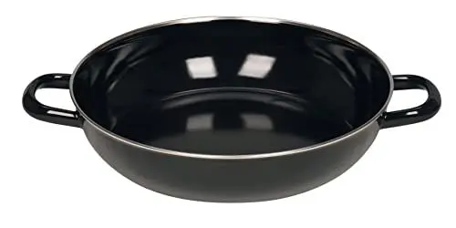 Produktbild: Riess, 0077-022, Schmorpfanne 28, OHNE Glasdeckel, CLASSIC - SCHWARZEMAILLE, Durchmesser 28 cm, Höhe 6,5 cm, Inhalt 2,20 Liter, Emaille, schwarz, Induktion