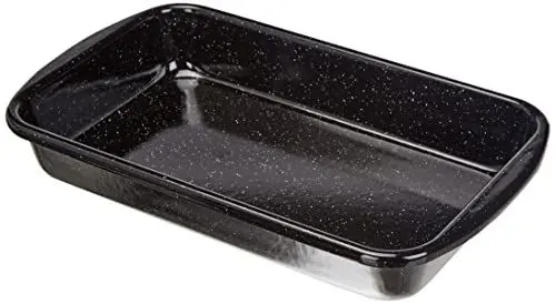 Produktbild: Riess, 0434-022, Auflaufform 32x19, Classic Back- und Bratenform, LBH 36x21.2x5.5 cm, Gewicht 1 kg, Emaille, schwarz, Bratpfanne, Induktion, Auflaufform, Manufakturarbeit aus Österreich