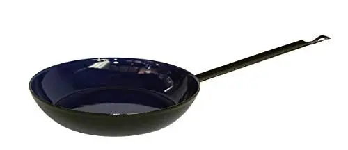 Produktbild: Riess, 0561-025, Bauernpfanne 30, Classic, Schwarz/Blau, 30 cm Durchmesser, Emaille, Bratpfanne, Emaillepfanne, traditionelle Form, Induktion