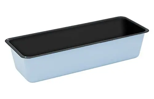 Produktbild: Riess, 0633-028, Brotbackform 35 cm, BACKEMAILLE BLAU, LBH 36,7x14,2x8,3 cm, Gew. 0,716kg, Volumen 3,2 L