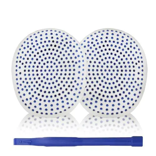 Produktbild: Riff Ersatz Ohrpolster Protein Leder Memory Foam Reparaturteile Kompatibel mit Skullcandy Riff Wireless On-Ear Kopfhörer (Weiß)