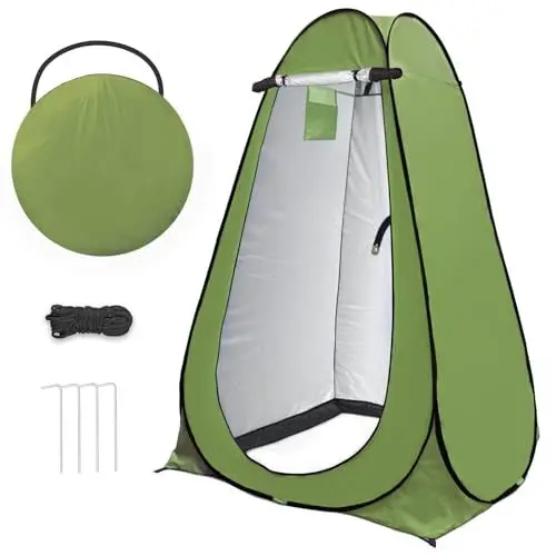 Produktbild: riggoo Duschzelt Camping,Outdoor Toilettenzelt Umkleidezelt, Portables Duschzelt Pop Up Zelt, Privatzelt Mobile Outdoor WC Zelt fur Camping und Beach, mit Tragetasche(UV 40+)