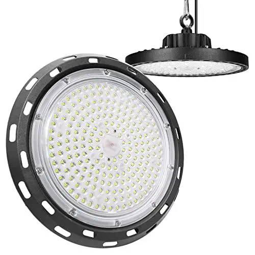 Produktbild: RIGIDON 150W UFO Led High Bay Light, 15000LM Werkstatt Led Strahler Industrielampe, Hallen Beleuchtung Led Hallenstrahler Für Garage Werkstätten Industrie Fabrikhallen, Led Deckenleuchte 6000K Weiß