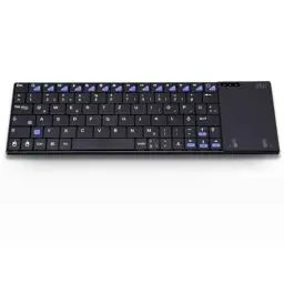 Produktbild: Rii Kabellose Tastatur mit Touchpad, Tastatur Kabellos mit QWERTZ, 2,4GHz Wireless Keyboard, Funktastatur mit Touchpad, PC Tastatur Kabellos für Laptops/Desktops/Smart-TVs, Wiederaufladbare