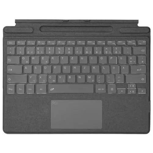 Produktbild: Rii Surface Tastatur für Surface Pro 9/Pro 8/Pro X, Bluetooth 5.2 Tastatur mit Touchpad und 7-Farbiger Hintergrundbeleuchtung - Grau QWERTZ（Der Steckplatz kann den Surface Pen nicht Aufladen）
