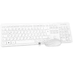 Produktbild: Rii Tastatur Maus Set kabellos, Funktastatur mit Maus, Wireless Keyboard and Mouse, Für PC/Laptop/Windows/Smart TV, Deutsches Layout - Weiß