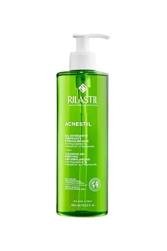 Produktbild: Rilastil Acnestil Reinigungsgel, Klärendes und Ausgleichendes Gel für Mischhaut, Fettige und Zu Akne Neigende Haut, 400 ml