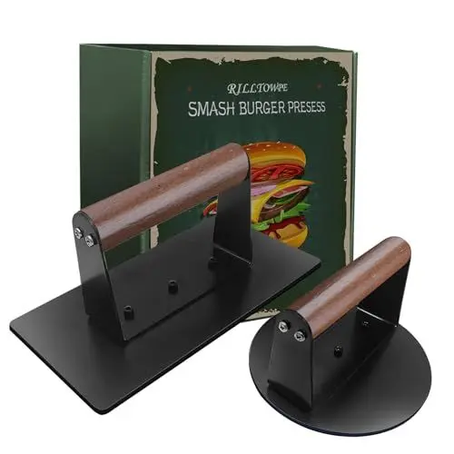 Produktbild: Rilltowpe Burgerpresse, Burger Patty Presse, Hamburgerpresse-Edelstahl. Machen Sie köstliche Burger, Patties, BBQ, Burgerpresse mit Antihaftbeschichtung.Geschenk für Männer.