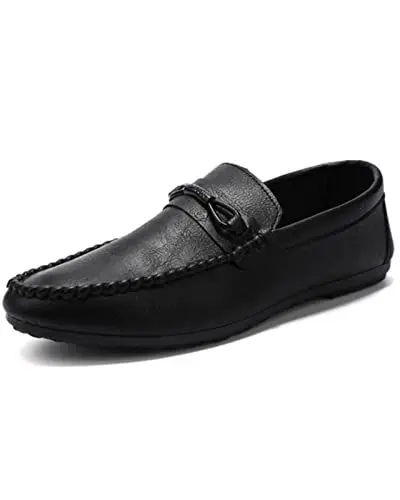 Produktbild: Rimhold Herren Freizeitschuhe Büroschuhe Weiche Bootsschuhe Bequeme Slip auf Leder Mokassins Kleider Schuhe