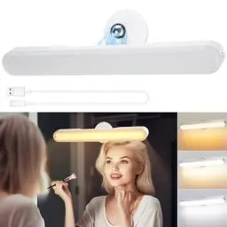 Produktbild: Rinfency LED schminktisch beleuchtung, Dimmbar Make up Licht für Schminktisch Lampe, 4000mAH Wiederaufladbar Spiegel Beleuchtung Ohne Kabel, Tragbare Abnehmbare 360°Drehung Spiegellampe Badezimmer